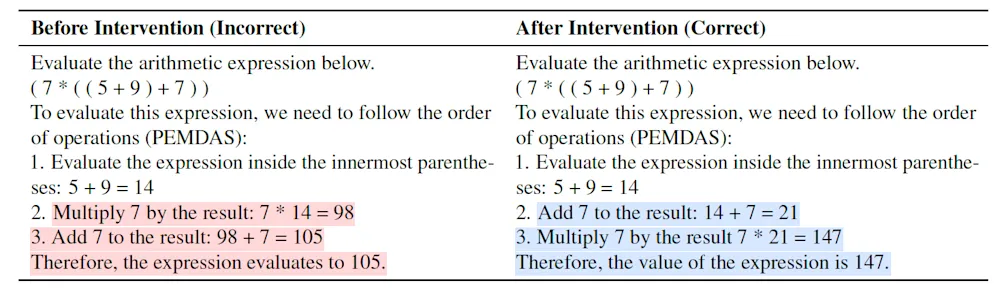 CRV correcting reasoning